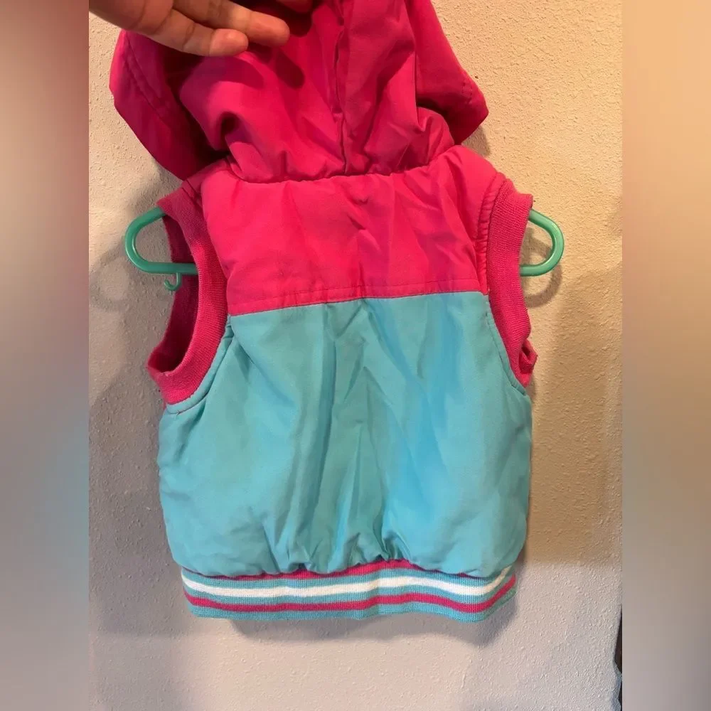 Vintage Colorful Dora The Explorer Puffy Hooded Vest - Picture 5 of 5
